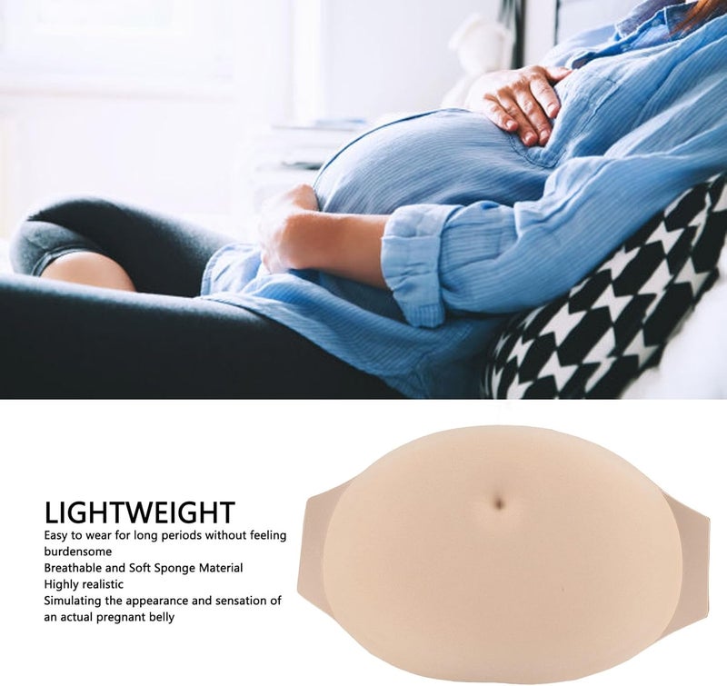 fosa Fake Pregnant Woman Belly, Lightweight Foam Fake Belly, Soft Breathable Sponge, Lifelike, for Cosplay Halloween Christmas - Image 2